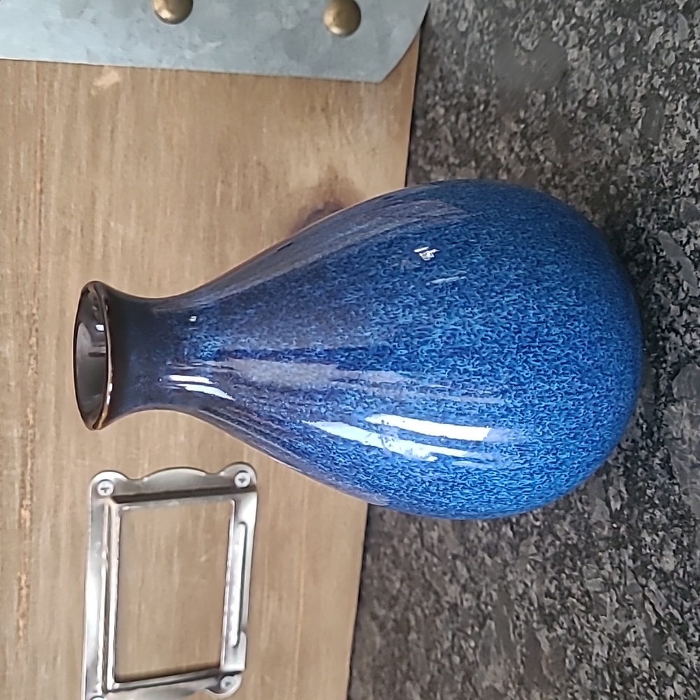 Blue Ceramic Bud Vase